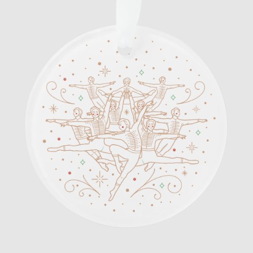 Tenth Day of Christmas Acrylic Ornament White