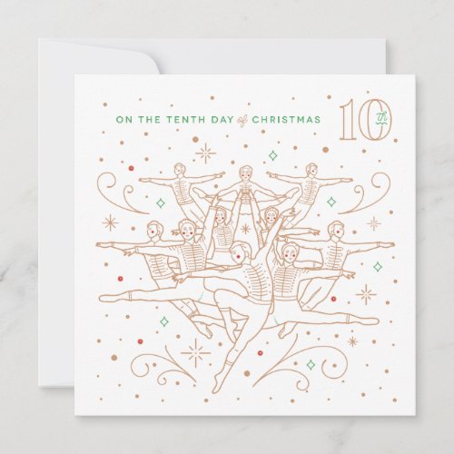 Tenth Day of Christmas Flat  Photo Card 525