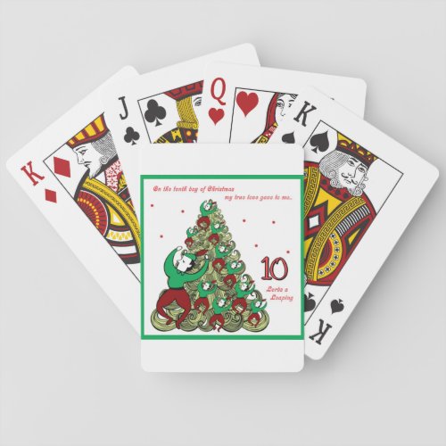 Tenth Day of Christmas Poker Cards