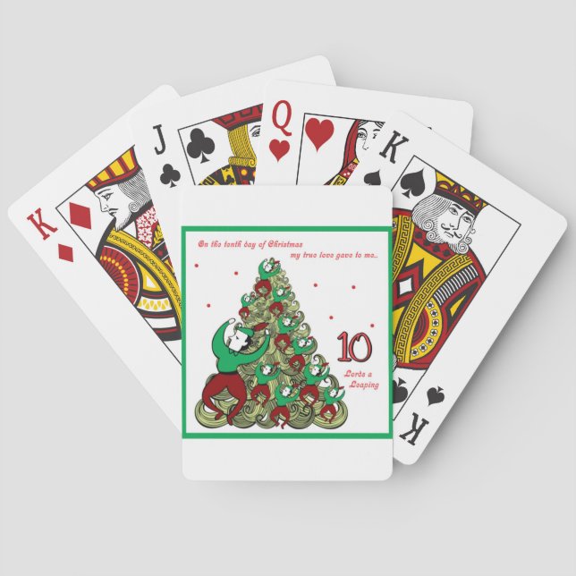 Tenth Day of Christmas Poker Cards (Back)