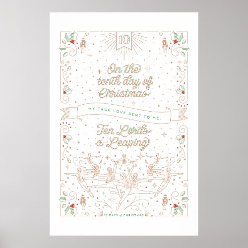 Tenth Day of Christmas Poster 24x36