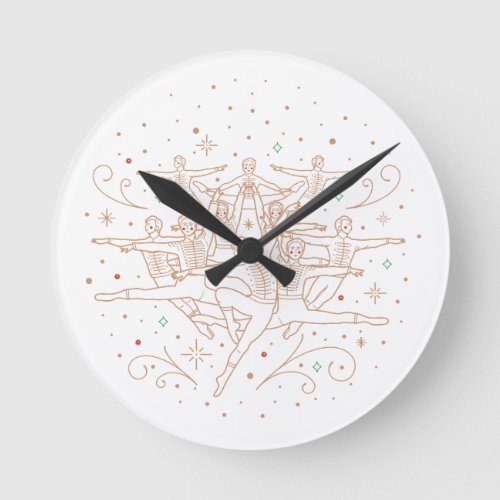 Tenth Day of Christmas Wall Clock
