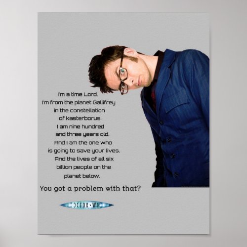 Tenth Doctor Quote Poster