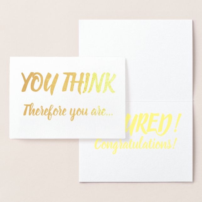 Tenure Congratulations Gold Foil Brush You Think Card (Display)