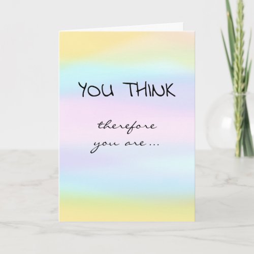 Tenure Congratulations I Think Therefore I Am Card