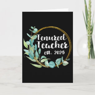 Tenured Teacher 2026 Women Tenure Promotion School Card
