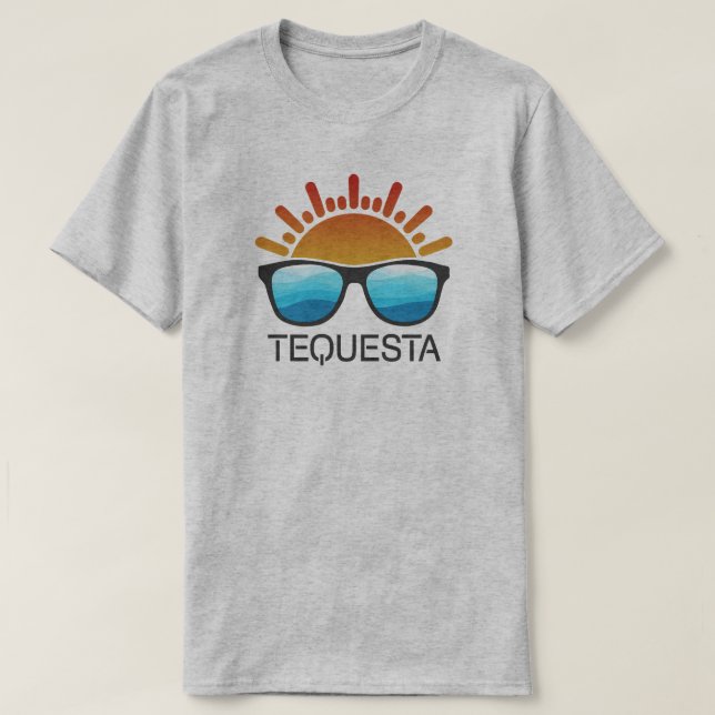 Tequesta Florida Sunglasses T-Shirt (Design Front)