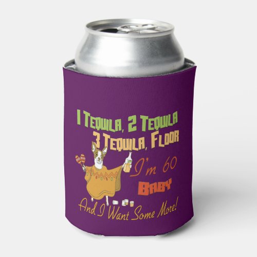 Tequila 60th Birthday Party Collection Can Cooler