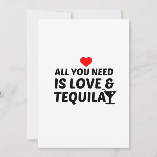 TEQUILA AND LOVE THANK YOU CARD