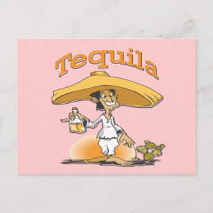 Tequila Cactus Mexican Sombrero Postcard