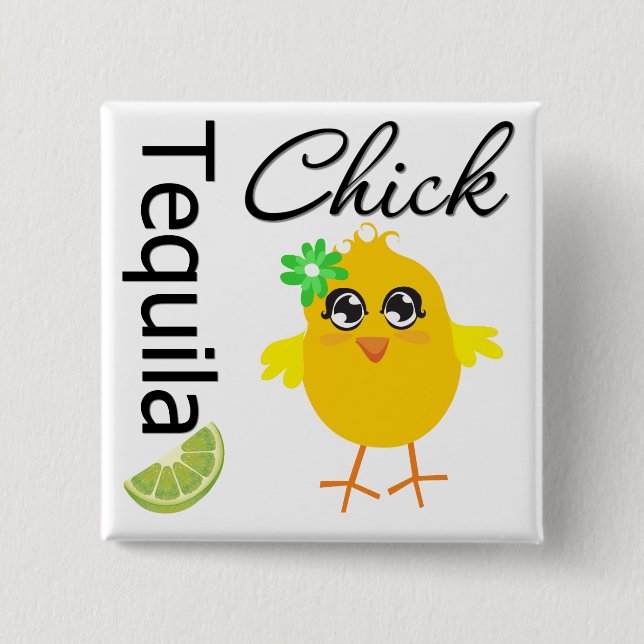 Tequila Chick Pinback Button (Front)