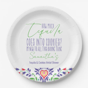 Tequila & Cookies Baking Class Bridal Shower Party Paper Plates