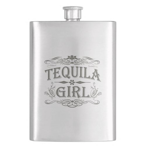 Tequila Girl Hip Flask