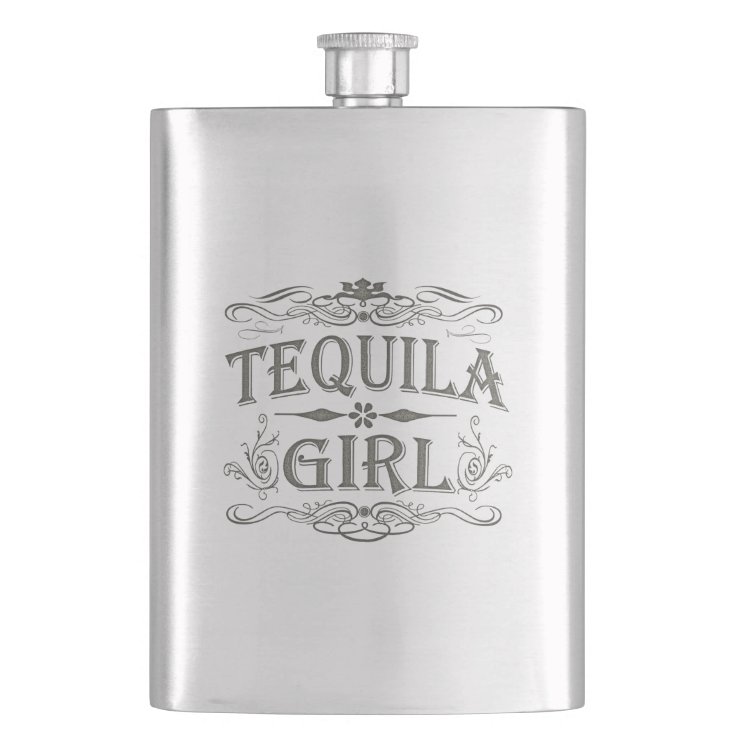 Tequila Girl Hip Flask Zazzle