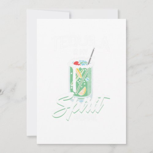 Tequila Is My Spirit Animal Funny Tequila Gift Invitation