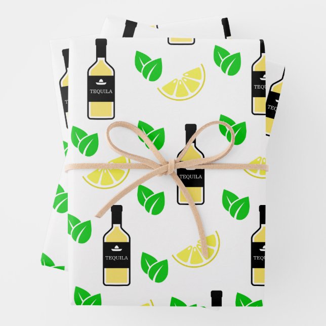Tequila & Lemon  Wrapping Paper Sheets (In situ)