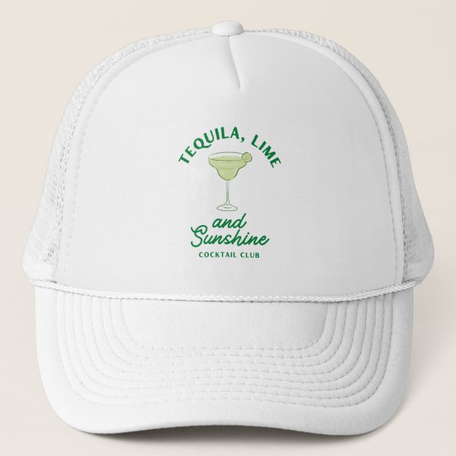 tequila lime and sunshine bachelorette hat  (Front)