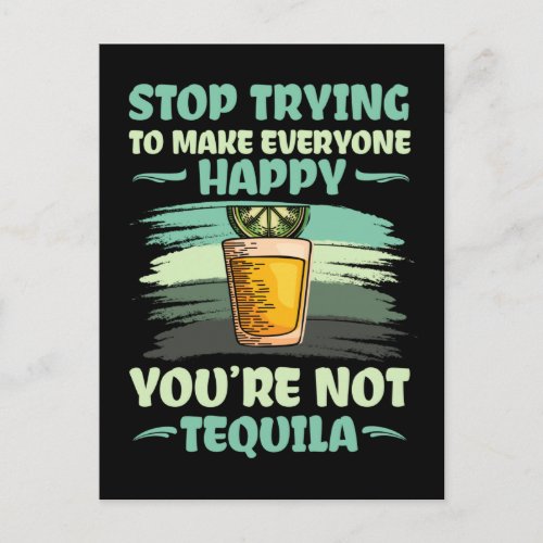 Tequila Lover Lemon Salt Party Postcard
