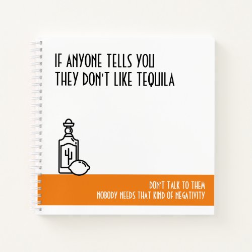 Tequila Lovers Standard Orange Notebook