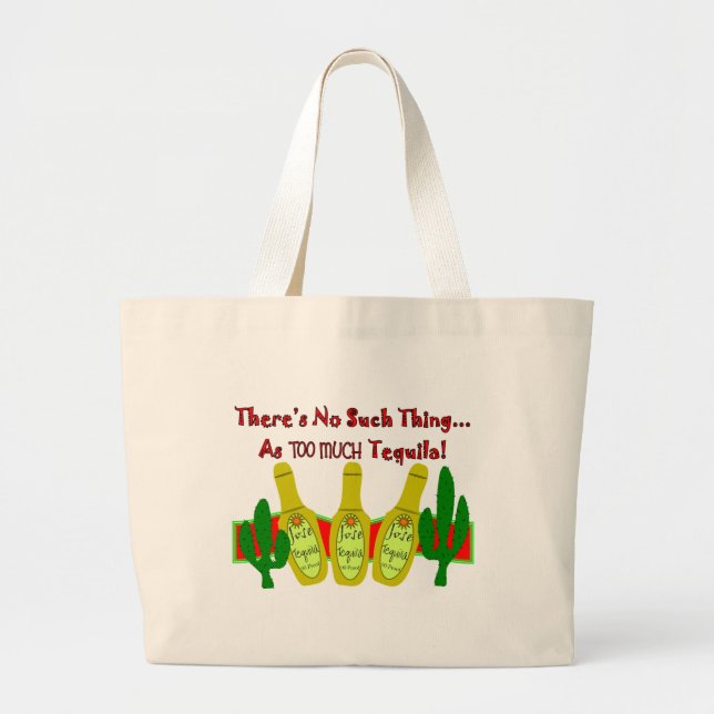 Tequila Lovers T-Shirts & Gifts Large Tote Bag (Front)