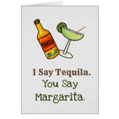 Tequila & Margarita Romantic Couples Greeting Card (Front)