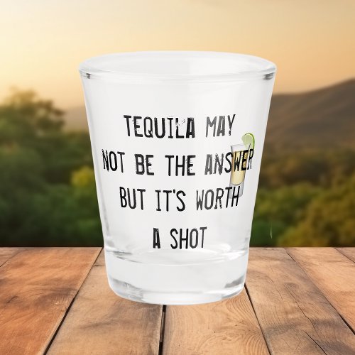 Tequila May Not be the Answer But its Worth Shot  Shot Glass