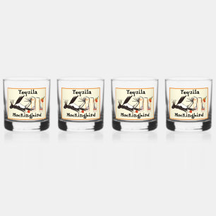 Tequila Mockingbird joke Drinkware Set Whiskey Glass