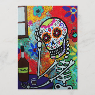 TEQUILA NIGHT DAY OF THE DEAD INVITATION