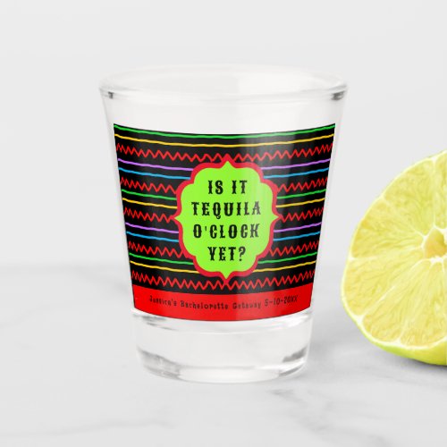 Tequila OClock Personalized Event Shot Glass
