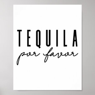 Tequila Por Favor Party Funny Adult Drinking Cinco Poster