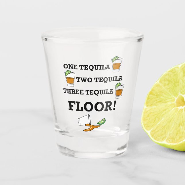 Tequila Shot Glass With Lime Bar Glass Barware (Front)