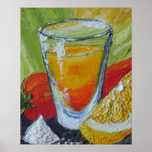 Tequila Shot  Red Chili Pepper Fine Art Posters