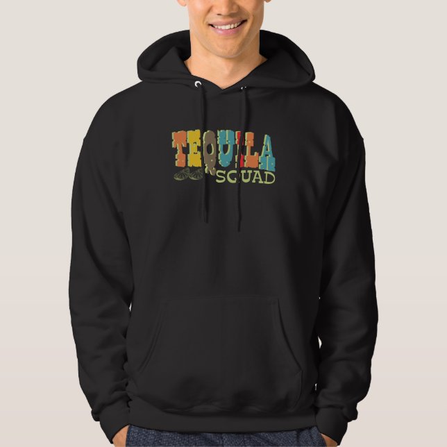 Tequila Squad  Cinco De Mayo For Men Women Retro Hoodie (Front)