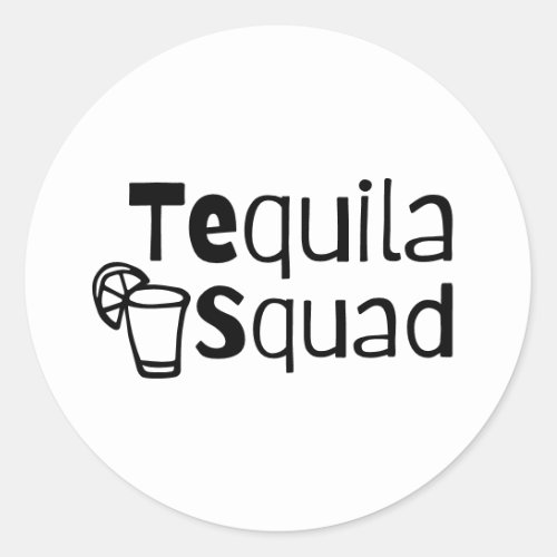 Tequila Squad Circle Sticker