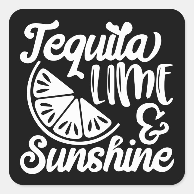 Tequila Sticker,Fiesta Party Sticker,Cinco De Mayo Square Sticker (Front)