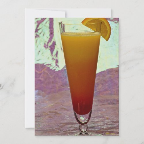 Tequila sunrise personalized invitation