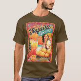 Vintage Cowboys And Tequila Western Funny Tequila Drinking T-Shirt