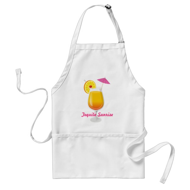 Tequila Sunrise Adult Apron (Front)