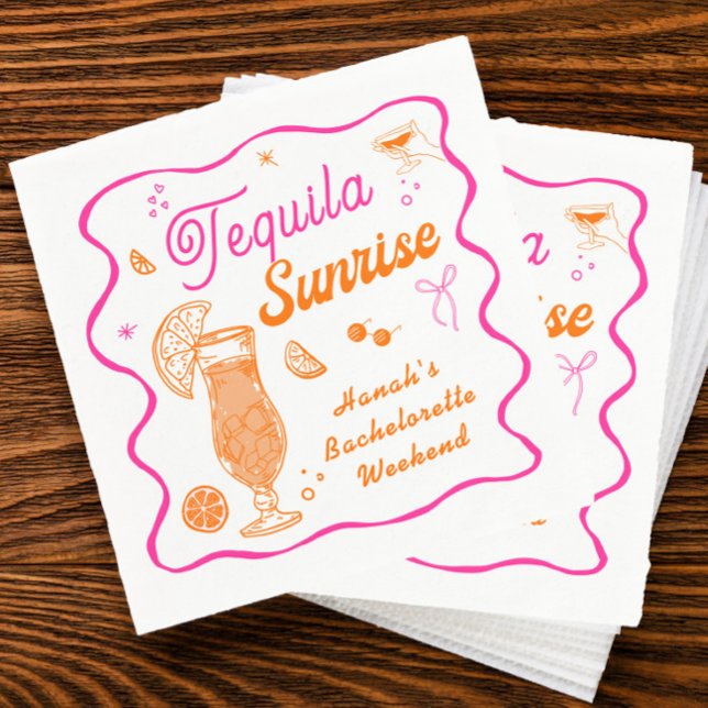 Tequila Sunrise Bachelorette  Napkins (Creator Uploaded)