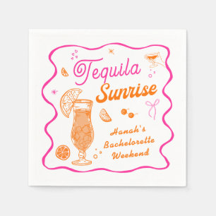 Tequila Sunrise Bachelorette Napkins