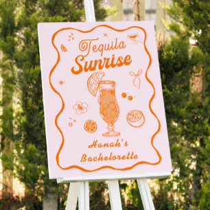Tequila Sunrise Bachelorette Party Welcome Foam Board