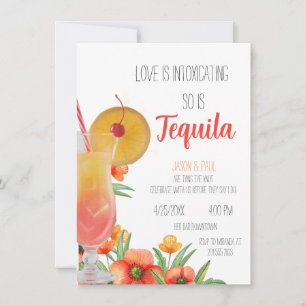 Tequila Sunrise BachelorX Party Invitation