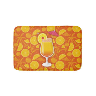 Tequila sunrise bathroom mat