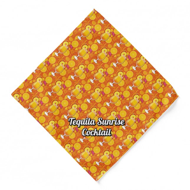 Tequila Sunrise Cocktail Bandana (Front)