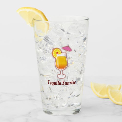 Tequila Sunrise Cocktail Glass