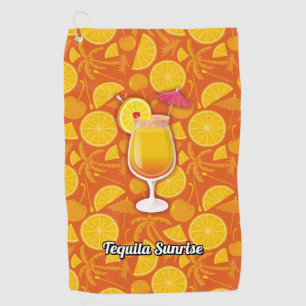 Tequila Sunrise Cocktail Golf Towel