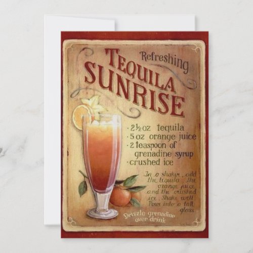 Tequila Sunrise Cocktail Party  Invitation