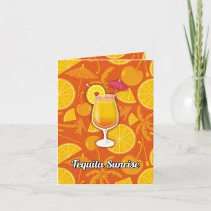 Tequila Sunrise Cocktail Recipe Card