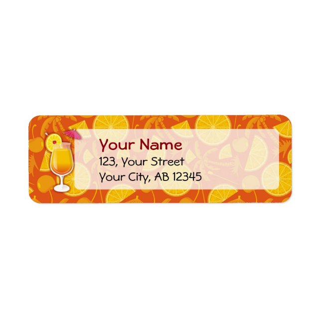 Tequila sunrise label (Front)