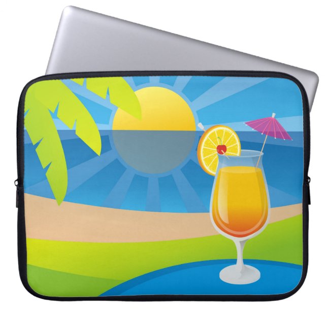 Tequila sunrise laptop sleeve (Front)